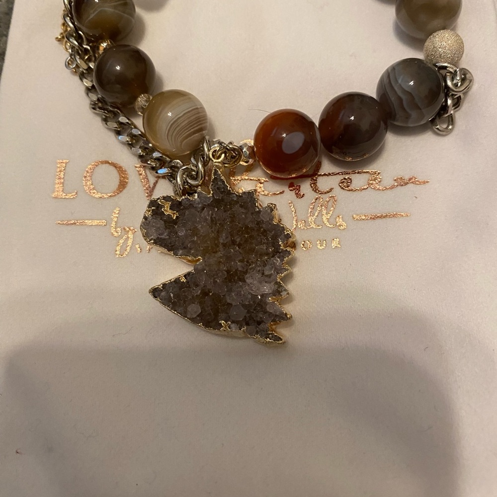 Love thirteen Bracelet with purple crystal unicorn - Picture 5 of 6